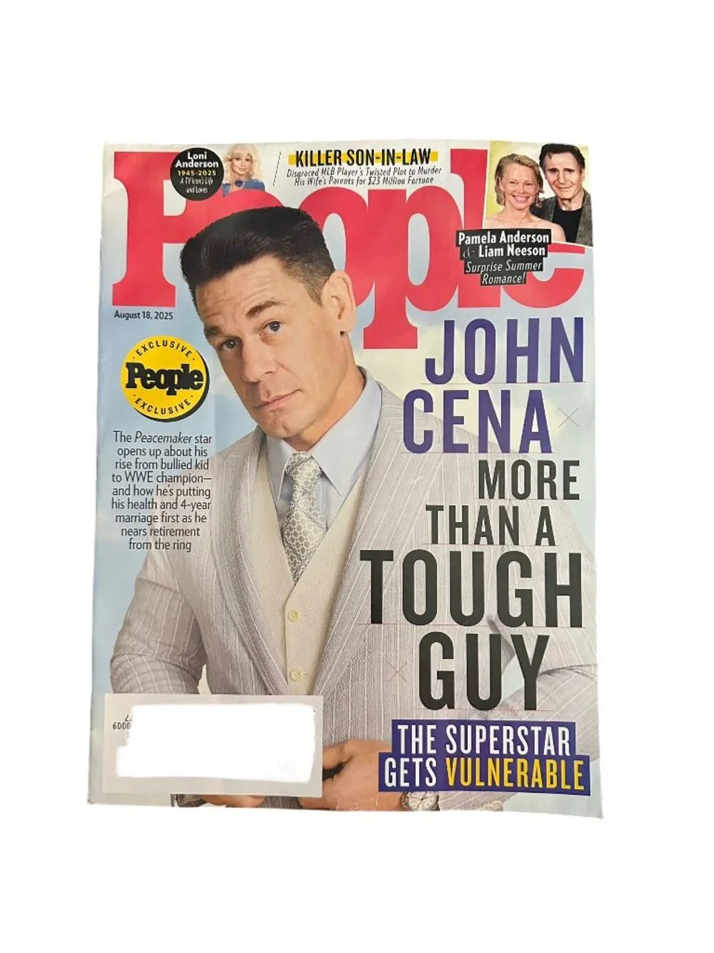 People Magazine August 18 2025 John Cena Pamela Anderson & Liam Neeson